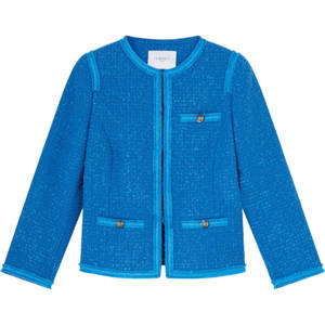 LK Bennett Lara Mazarine Blue Tweed Jacket